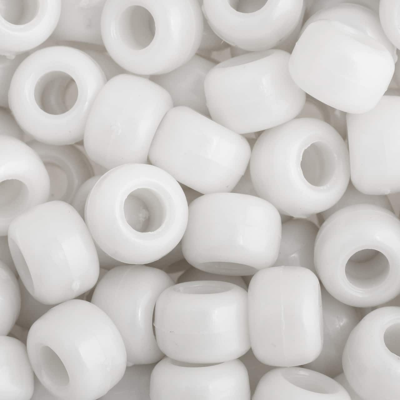 John Bead 9mm Opaque Plastic Pony Beads, 1,000ct.